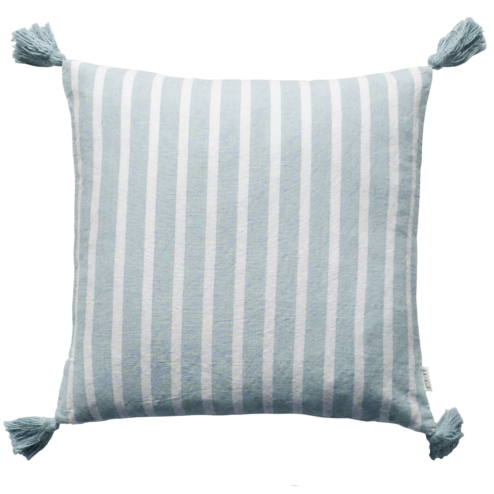Stripe Tassel Pillow Cover: Ocean