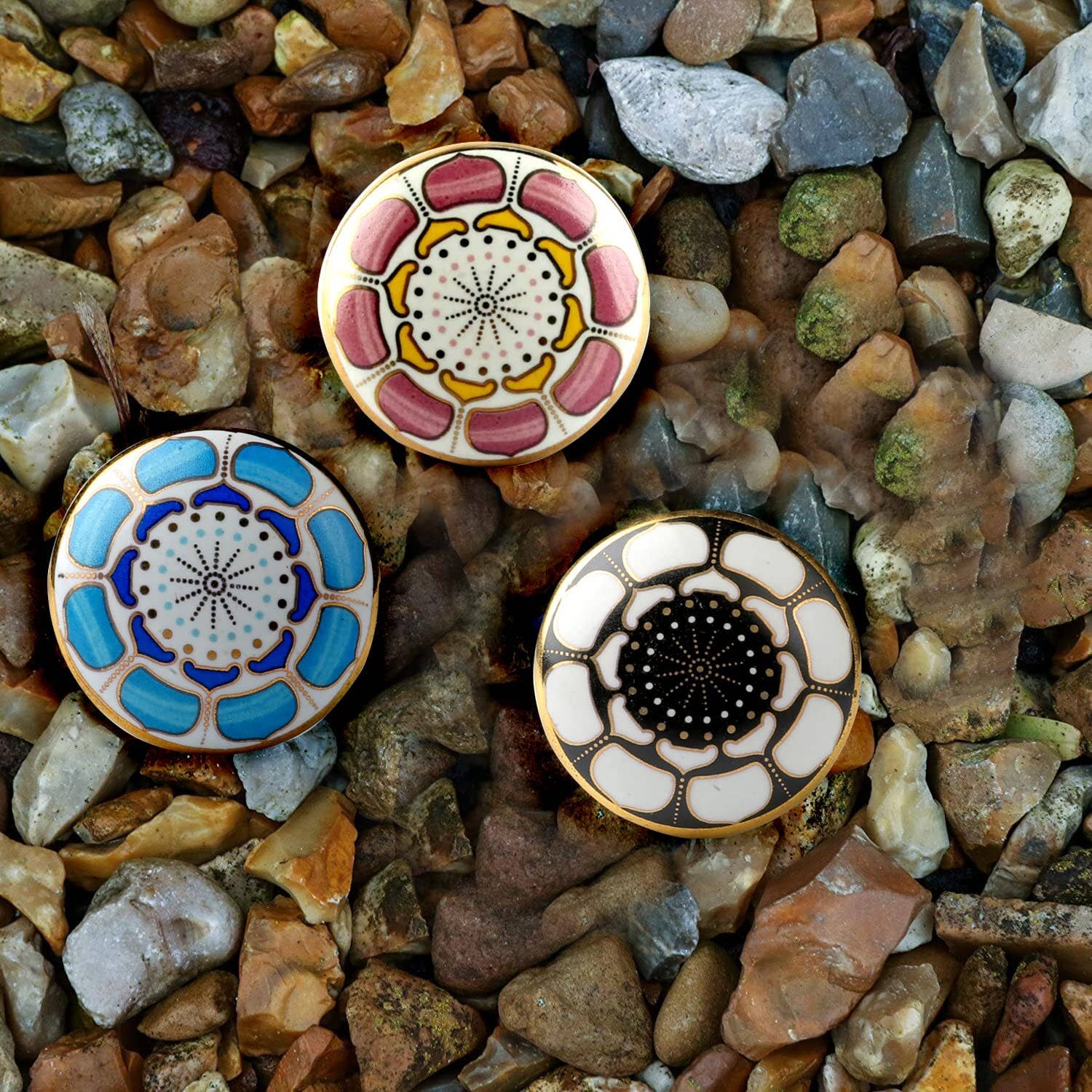 Marigold Ceramic Knob Pink ( Set of 6 )