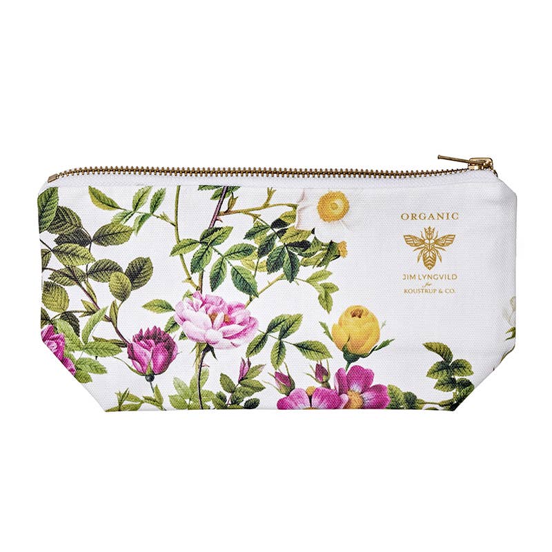 Rose Flower Garden - organic cosmetic bag /grussetbottom