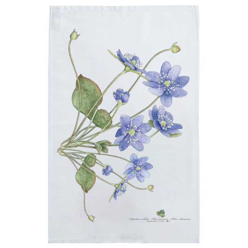Anemone 100% organic cotton tea towel