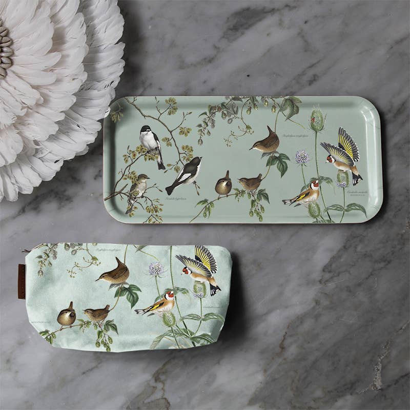 Garden Birds Cosmetic bags in organic cotton
