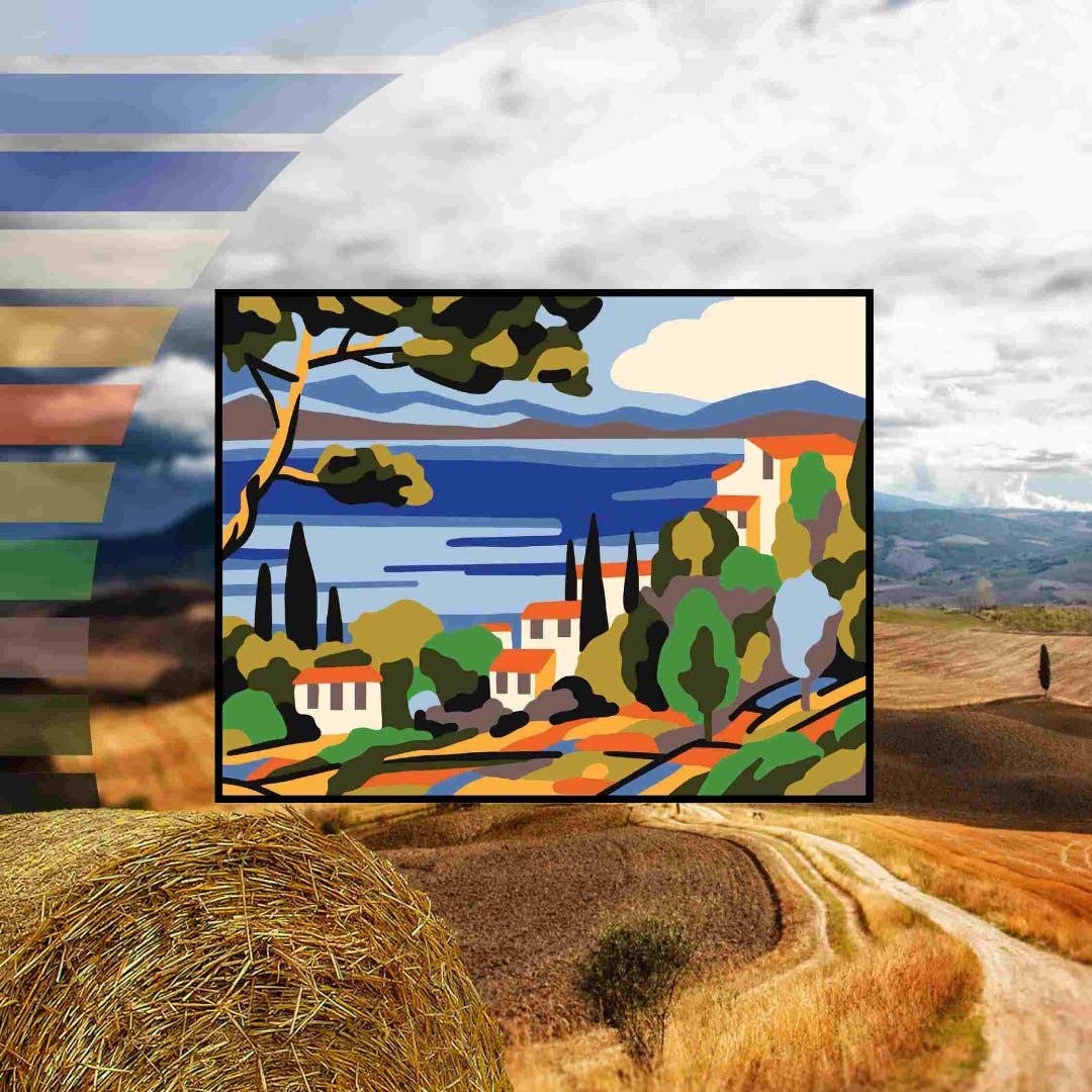 Tapestry Printed Kit Needlepoint Dreaming of Tuscany