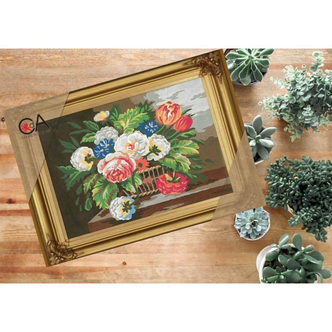 Tapestry Printed Kit Needlepoint Flowers Collection Dart