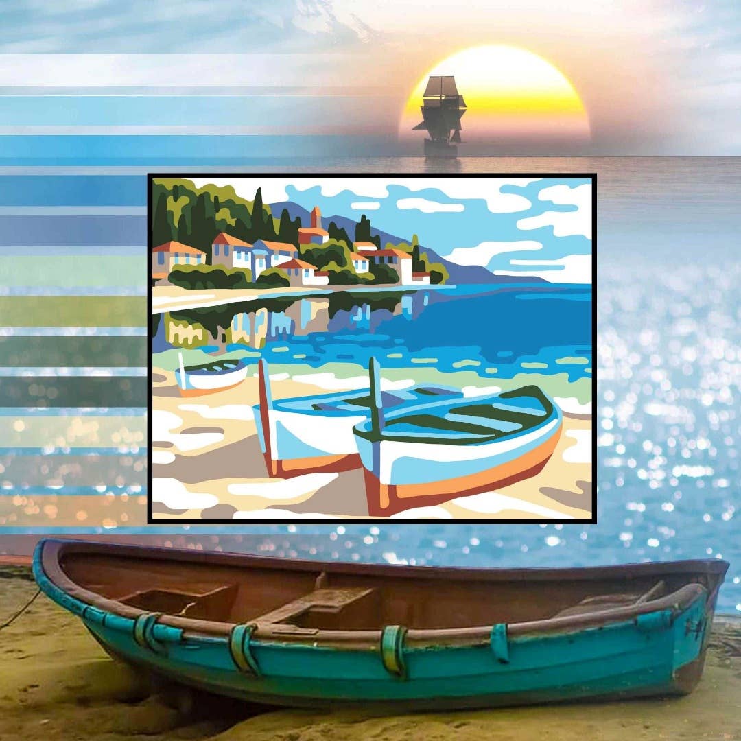Tapestry Printed Kit Needlepoint Calm on the Sea