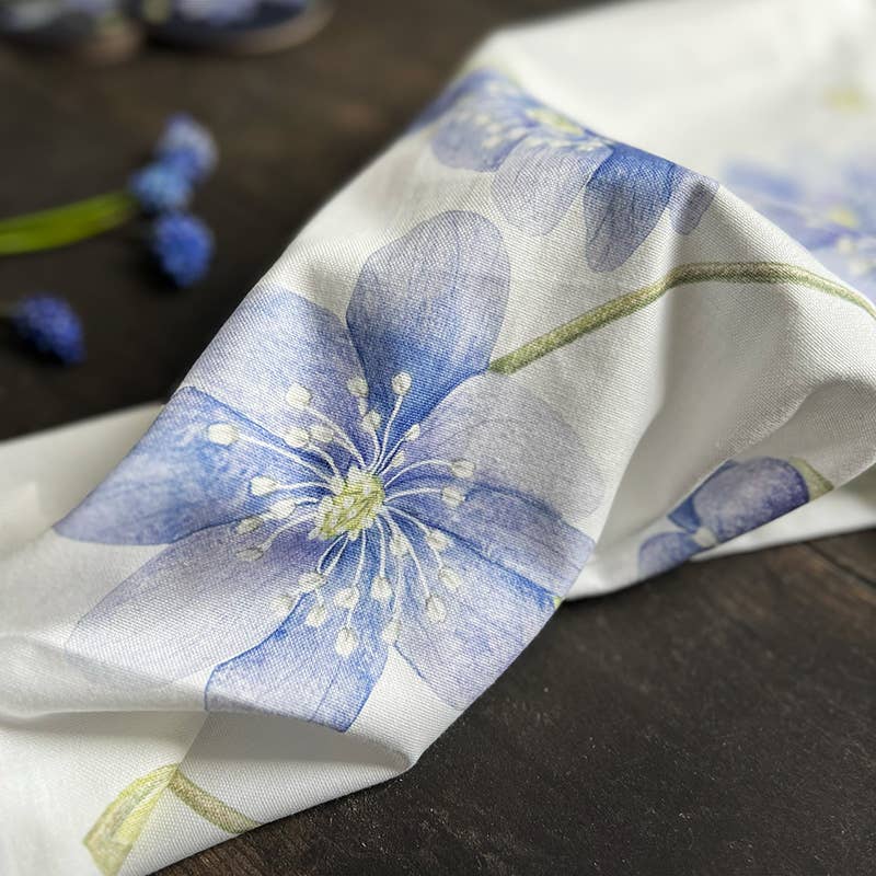 Anemone 100% organic cotton tea towel