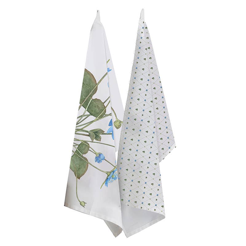 Anemone 100% organic cotton tea towel