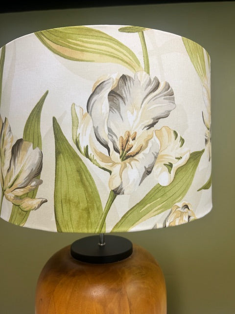 White Tulips in the Wind Lampshade