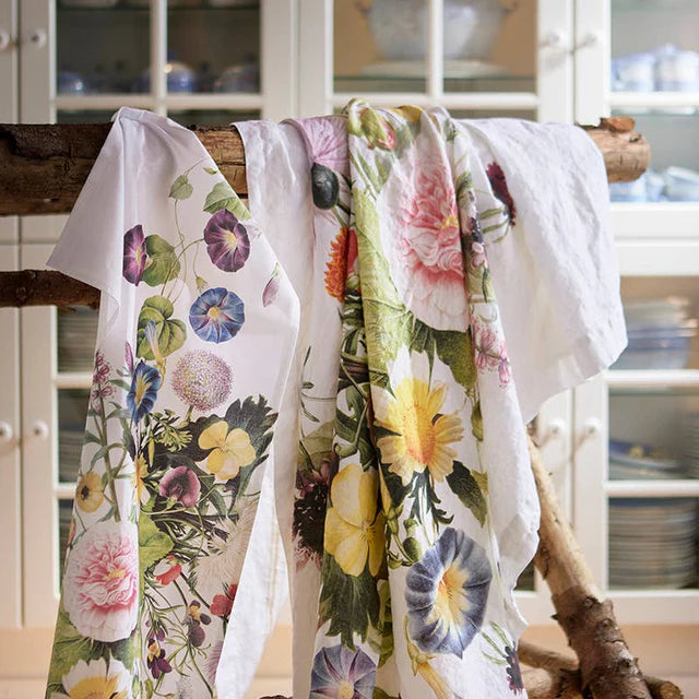 A Flower Garden 100% organic cotton tea towel