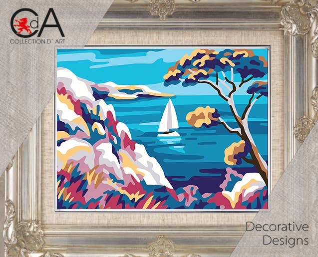 Tapestry Printed Kit Needlepoint Colourful Rocks