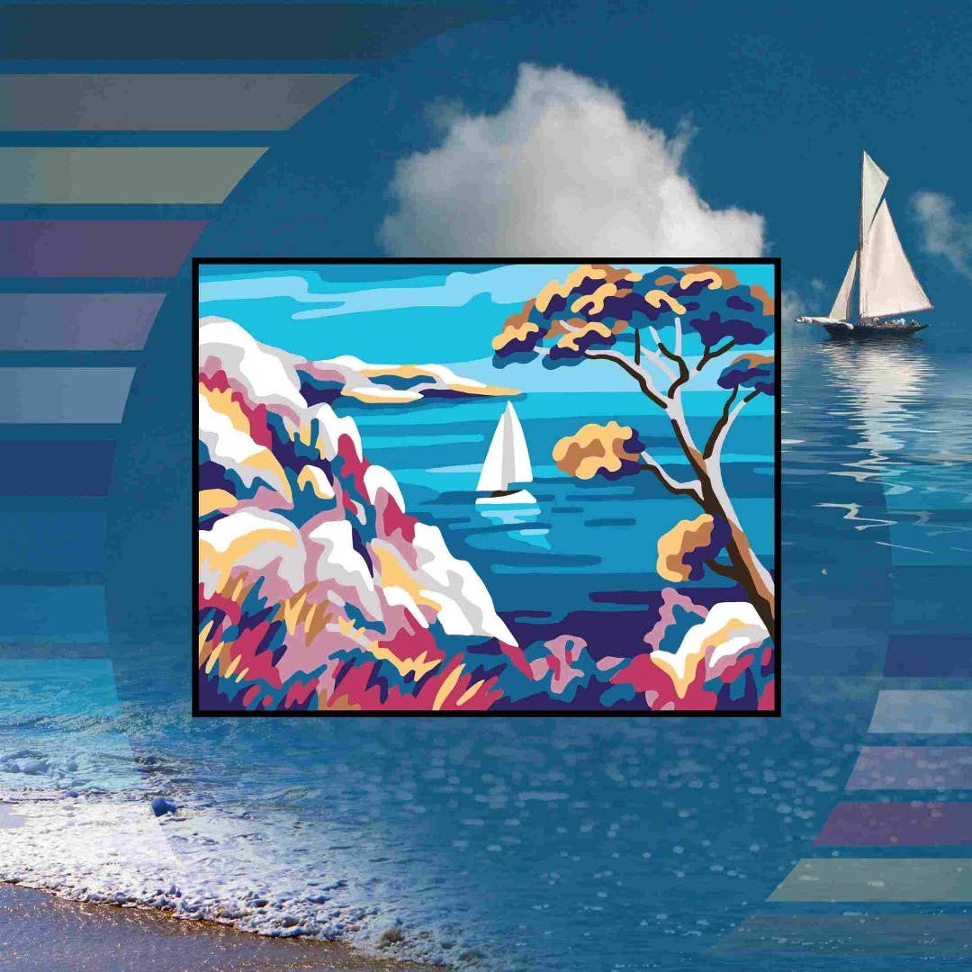 Tapestry Printed Kit Needlepoint Colourful Rocks