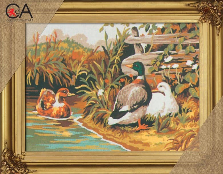 Tapestry Printed Kit Needlepoint Ducks Collection Dart
